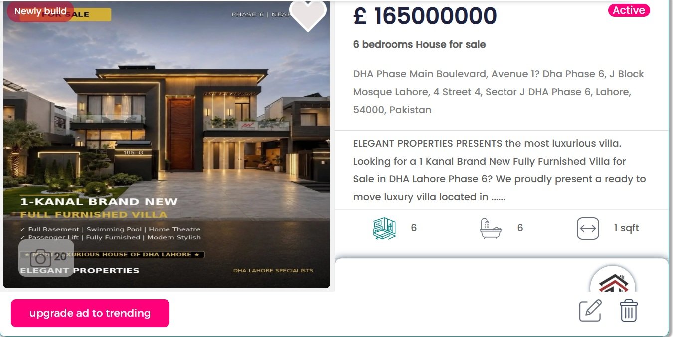 Trending property advertising